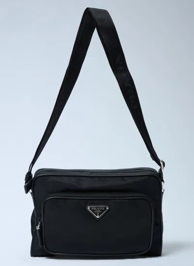 Prada Small Re-nylon Shoulder Bag In Black
