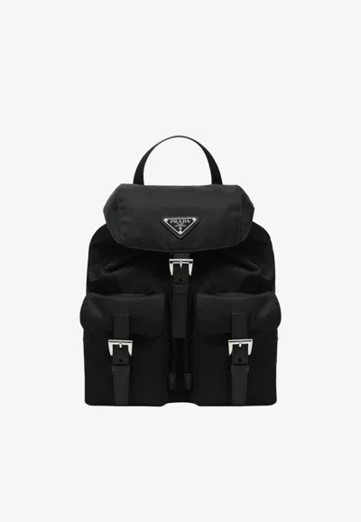 Prada Small Re-edition 1978 Backpack In Black