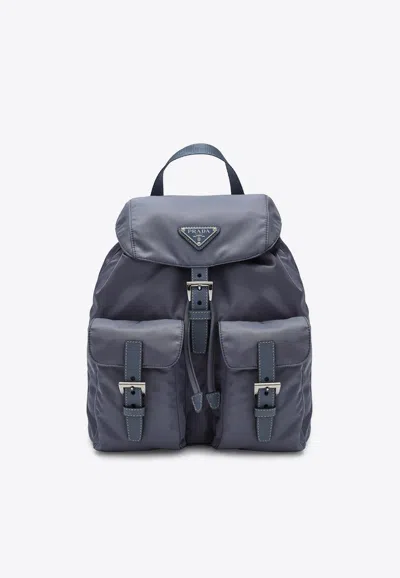 Prada Small Re-edition 1978 Backpack In Blue