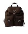 Prada Small Re-nylon Backpack In Brown
