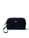 Prada Re-nylon Necessaire Pouch In Blue
