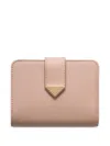 Prada Small Saffiano And Smooth Leather Wallet