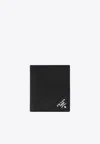 Prada Small Saffiano Leather Logo Wallet In Black