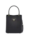 Prada Saffiano Leather Panier Top-handle Bag In Black