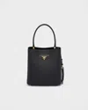 Prada Small Saffiano Leather Bucket Bag In Black