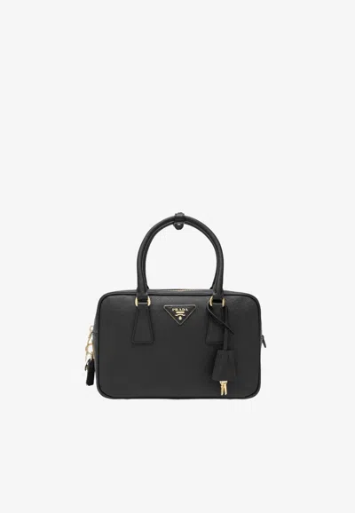 Prada Black Saffiano Leather Top-handle Bag
