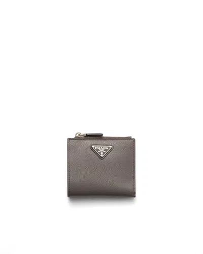Prada Leather Wallet In Brown
