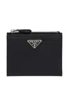 Prada Small Saffiano Leather Wallet In Black