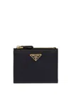 Prada Small Saffiano Leather Wallet In Black