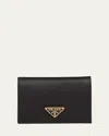 Prada Small Saffiano Leather Wallet In Black