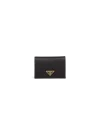 Prada Small Saffiano Leather Wallet In Black
