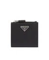 Prada Small Saffiano Leather Wallet In Black