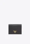 Prada Small Saffiano Leather Wallet In Black
