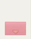Prada Small Saffiano Leather Wallet In F0018 Naturale