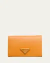 Prada Small Saffiano Leather Bifold Wallet In F0287 Ambra