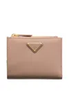 Prada Small Saffiano Leather Wallet In Neutral