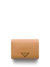 Prada Small Saffiano Leather Wallet In Brown