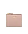 Prada Saffiano Leather Card Holder In Nude