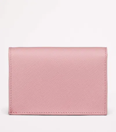 Prada Small Saffiano Leather Wallet In Pink