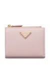 Prada Small Saffiano Leather Wallet In Pink
