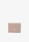 Prada Small Saffiano Leather Wallet In Pink