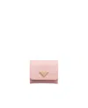 Prada Small Saffiano Leather Wallet In Pink