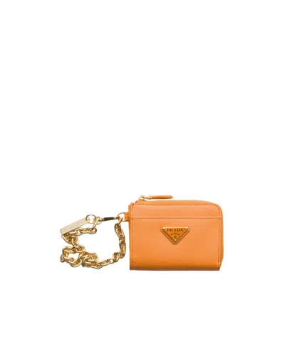 Prada Small Saffiano Leather Zipper Wallet