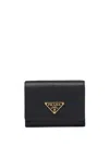 Prada Small Saffiano Leather Wallet In Black