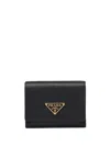 Prada Small Saffiano Leather Wallet In Black