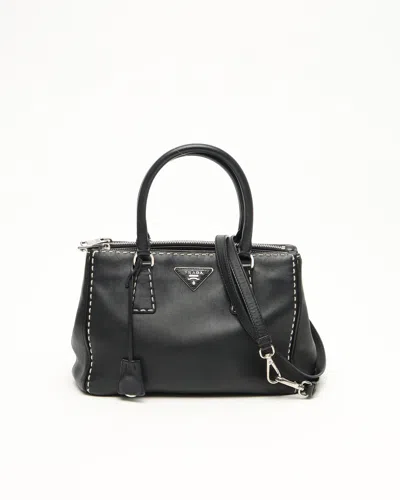 Prada Small Stitched Double-zip Galleria Tote Bag