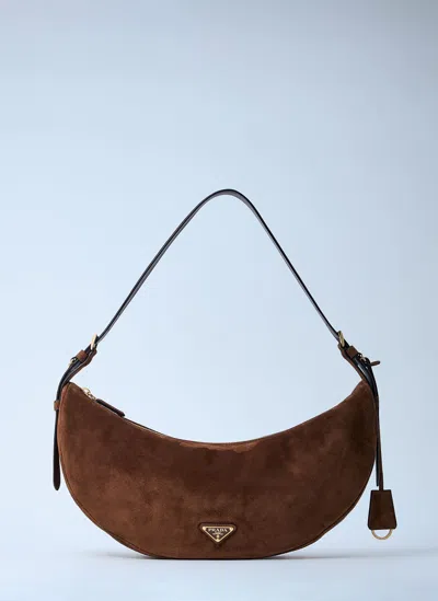 PRADA SMALL SUEDE SHOULDER BAG