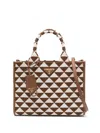 Prada Symbole Small Box Tote Bag In Braun