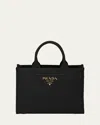Prada Small Triangle-embossed Shopper Tote Bag In Nero