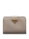 Prada Small Triangle-logo Zip Wallet In Multi