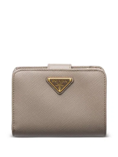 Prada Small Triangle-logo Zip Wallet In Multi