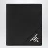 Prada Small Wallet In Saffiano In Black