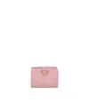 Prada Saffiano Leather Wallet In Peach