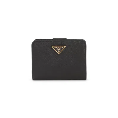 Prada Saffiano Small Wallet Accessories In Black