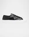 Prada Smash Naplak Leather Triangle Logo Low-top Sneakers In Nero