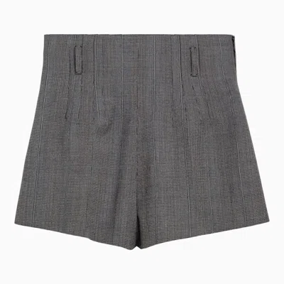 【プラダ・PRADA】Wool shorts Prada Pinstripe Wool Shorts with Belt - Bergdorf Goodman