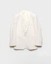 Prada Shawl-collar Wool Jacket In White