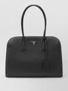 Prada Smooth Leather Tote Bag Structured Handles
