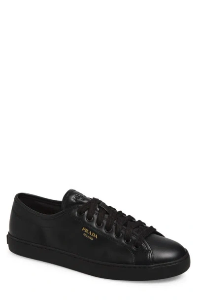Prada Smooth Sneaker In Black