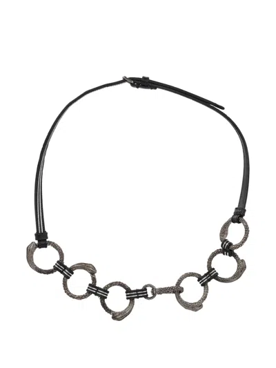 Pre-owned Prada Snake-details Belt In Black