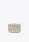 Prada Snakeskin Rigid Cardholder In Beige