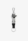 Prada Snap Buckle Keychain In Black