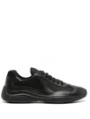 Prada Technical Sneakers Mesh Panels Rubber Sole In Black