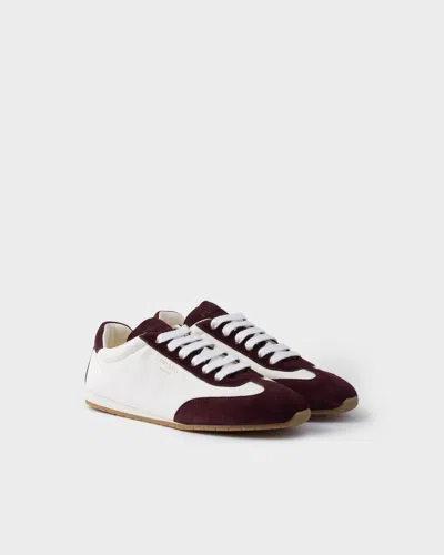 Prada Sneaker Aus Nappa-leder Und Wildleder In Multi