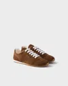 Prada Suede Sneakers In Brown