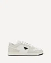 Prada Downtown Logo-plaque Perforated Leather Low-top Trainers